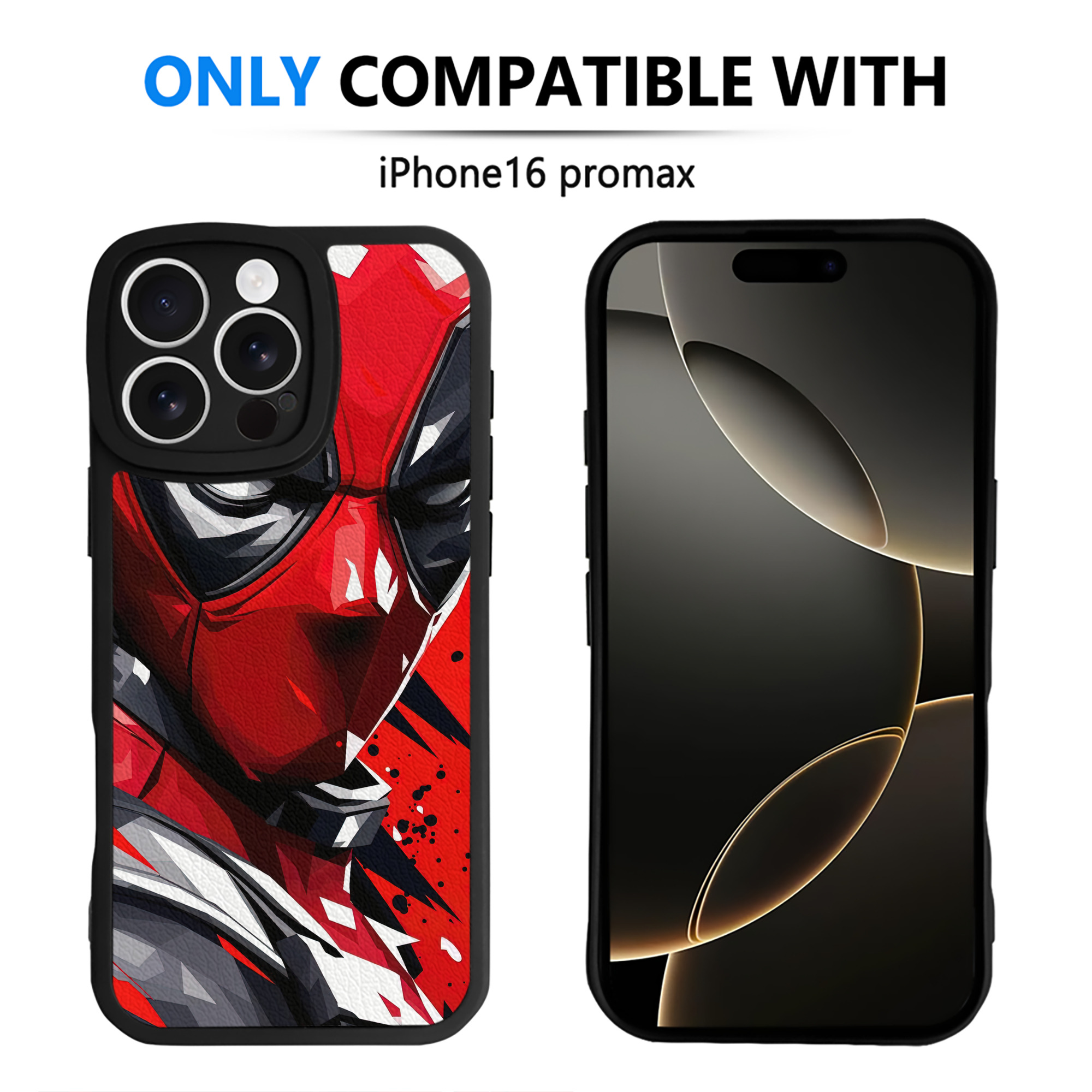 （画像用） Deadpool デッドプール 【iPhone 16シリーズ対応】シリコンスマホケース（レザー調） 材質：シリコン